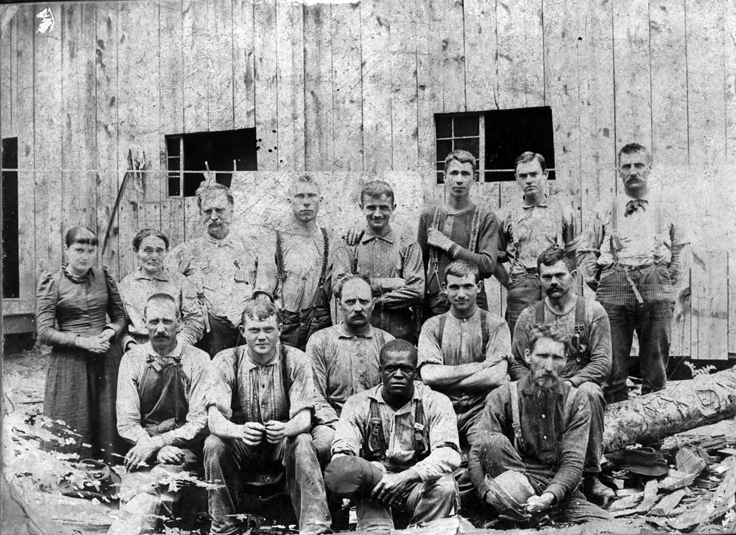 Undated image of lumber workers in or around West Branch Township, Potter County. LM2019.4.1 Donald Newel Collection, Courtesy of the Pennsylvania Lumber Museum, Pennsylvania Historical and Museum Commission.